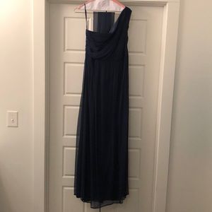 Amsale one-shoulder bridesmaid dress